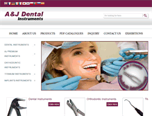 Tablet Screenshot of a-jdentalinstruments.com